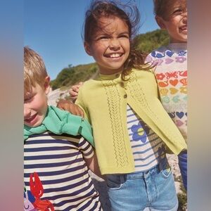 Mini Boden Pointelle Cotton Cardigan